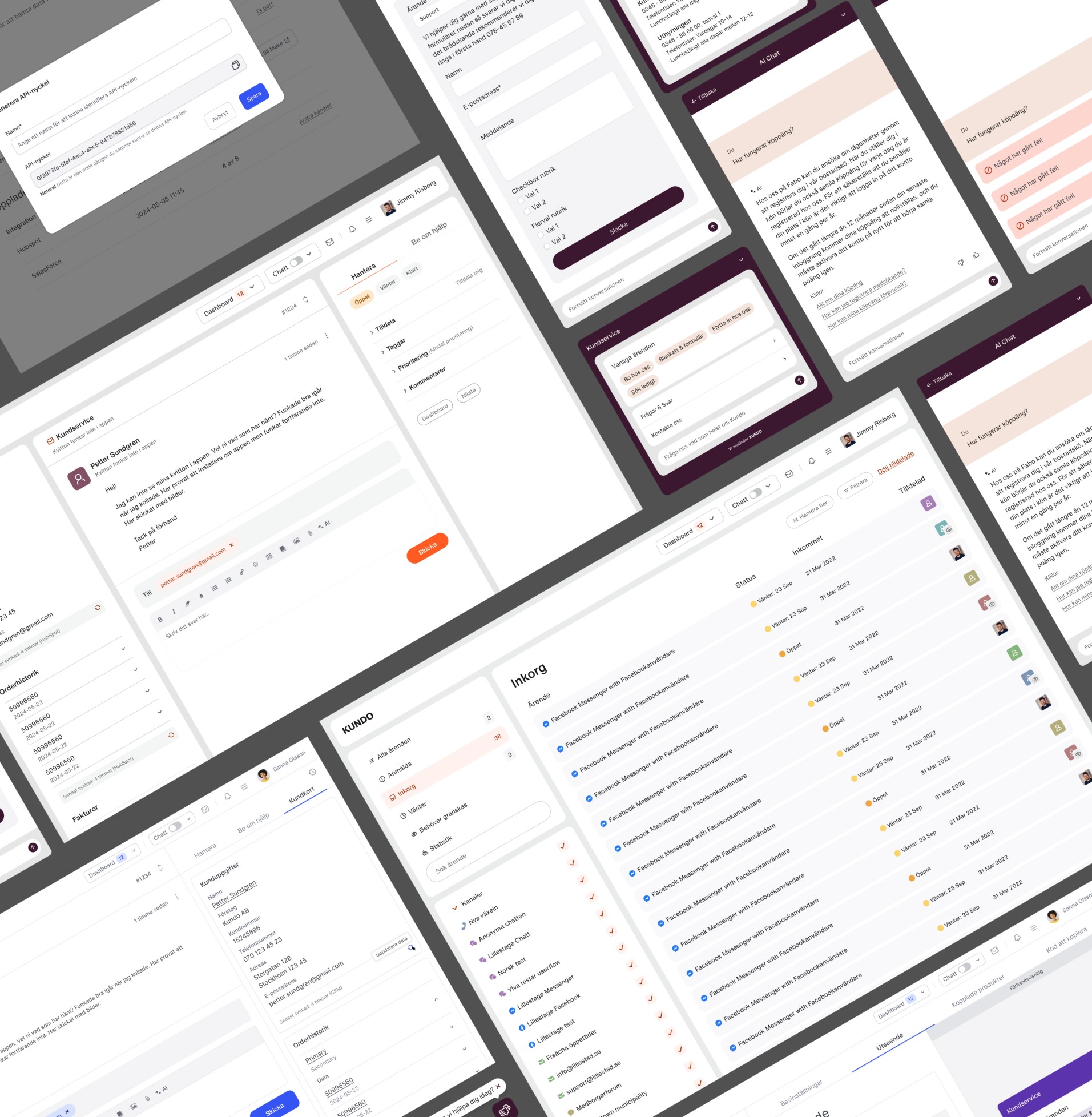 Kundo AI chat customer service UI screenshot